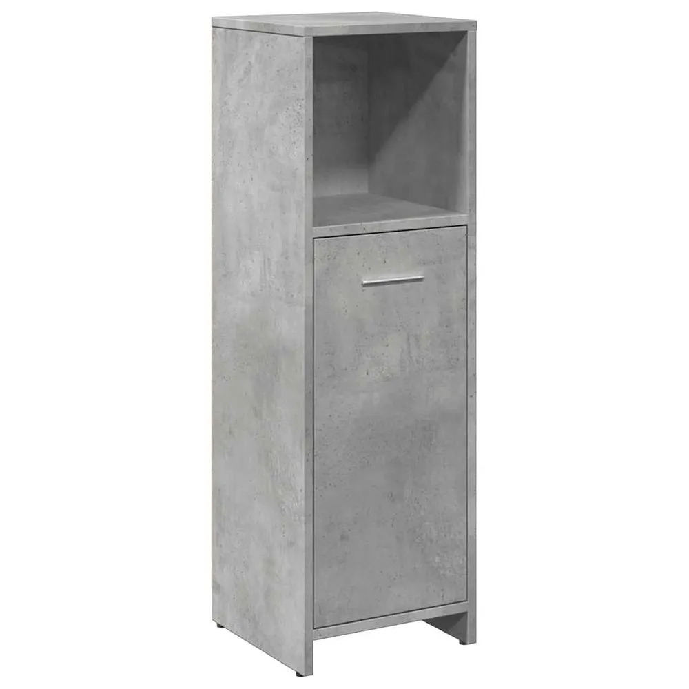 Badeværelsesskab 30X30X95 Cm Indbygget Træ Betongrå