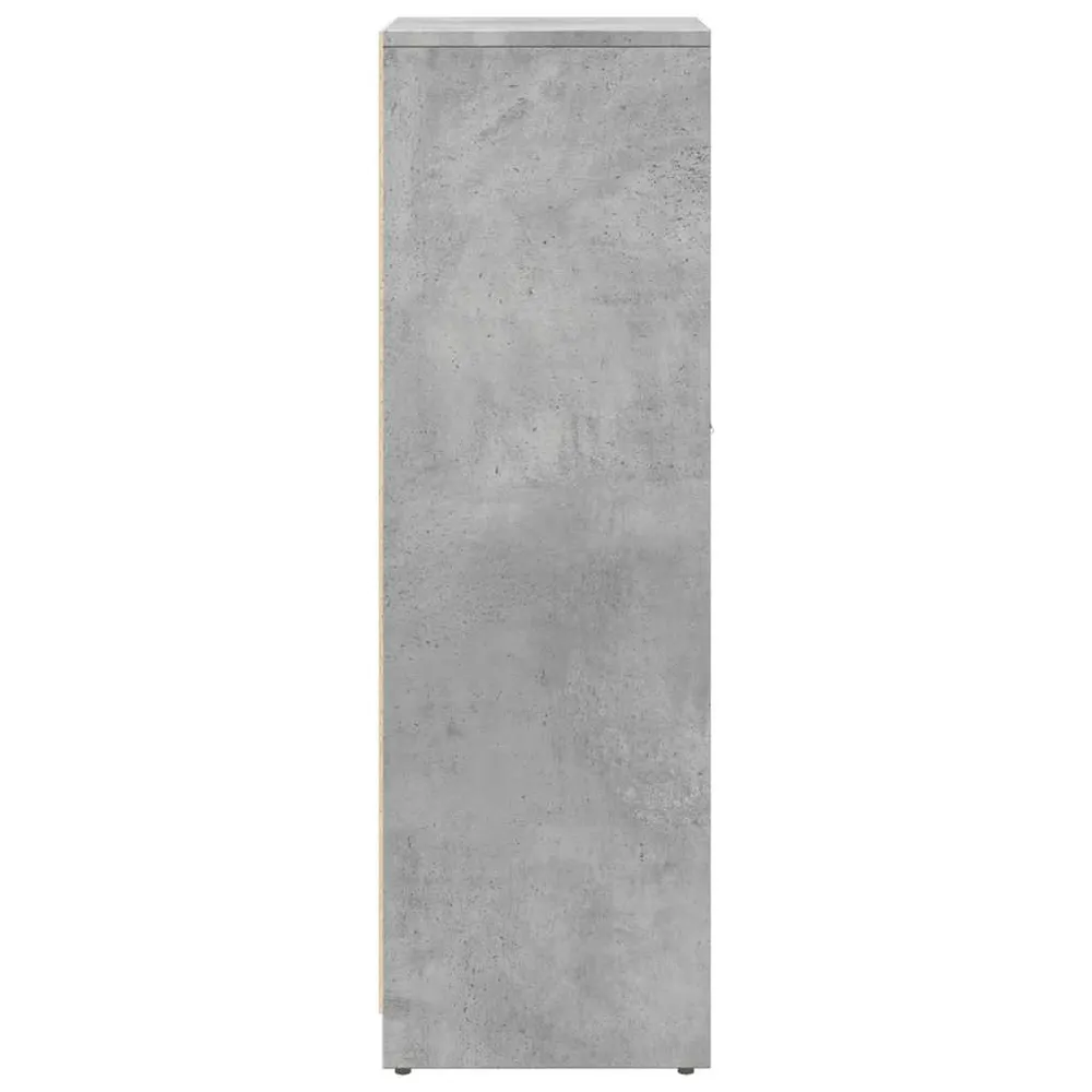 Badeværelsesskab 30X30X95 Cm Indbygget Træ Betongrå