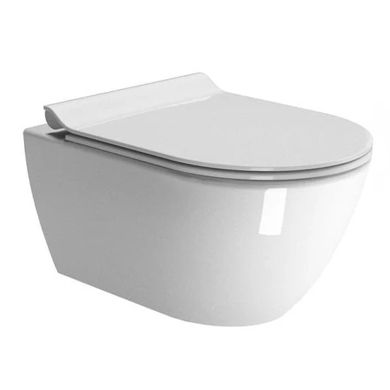 GSI Pura Væghængt toilet, Swirlflush, 55x36cm - pearl glasur