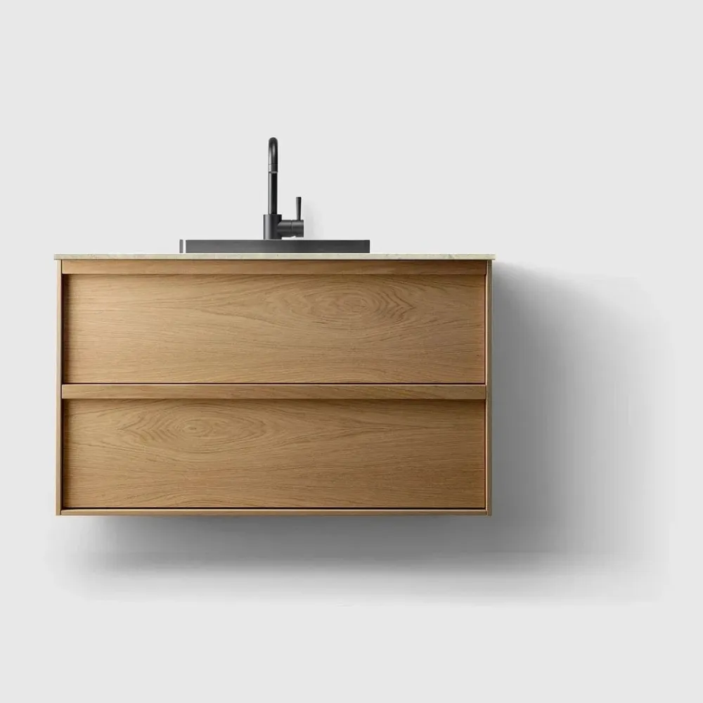 HAVEN H2/100 - Eg Wood med stenbordplade Black