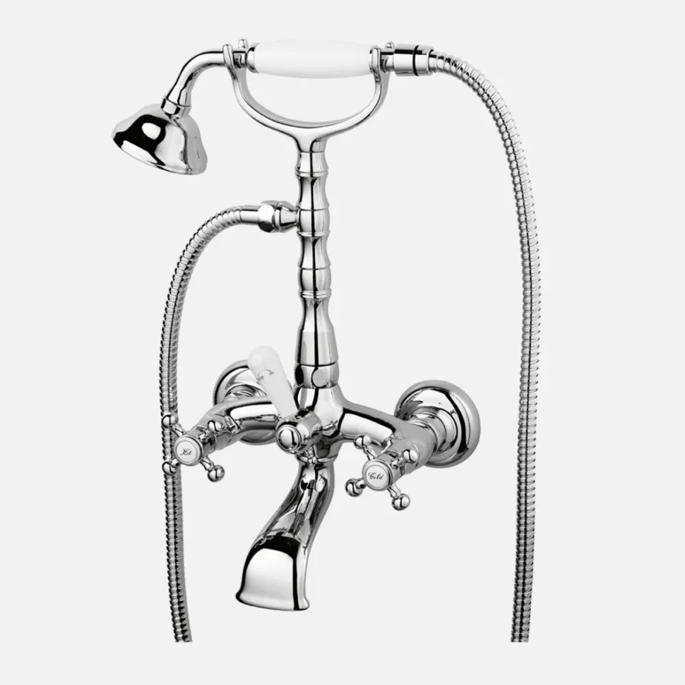 Tapwell FBLV 023-150 badekararmatur retro m/håndbruser - krom