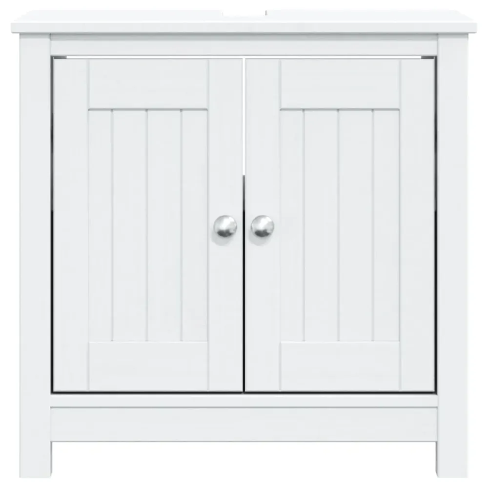 Underskab Berg 60x34x59 Cm Massivt Fyrretræ Hvid