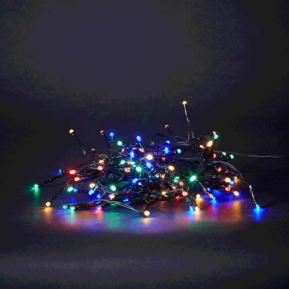 Conzept – Lyskæde multicolor 160 LED 3xAA Batteri – Med dobbelt timer
