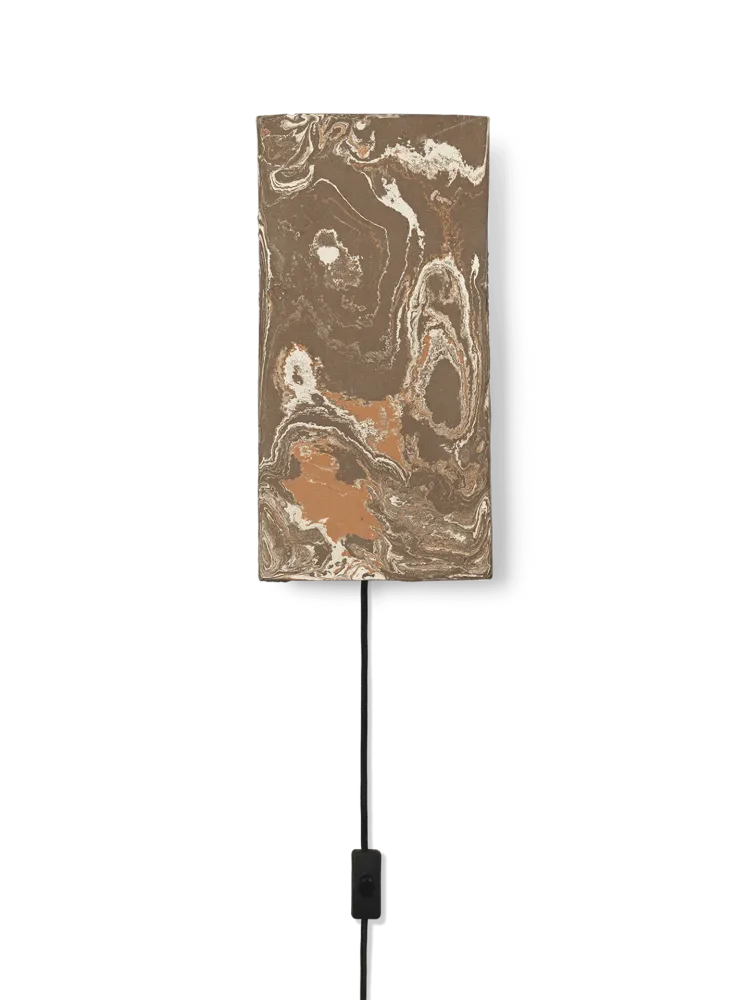 Argilla Wall Lamp - Rectangular - Marble Mocha Ferm Living - DK