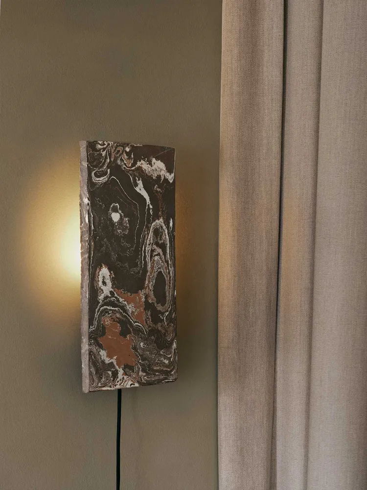 Argilla Wall Lamp - Rectangular - Marble Mocha Ferm Living - DK