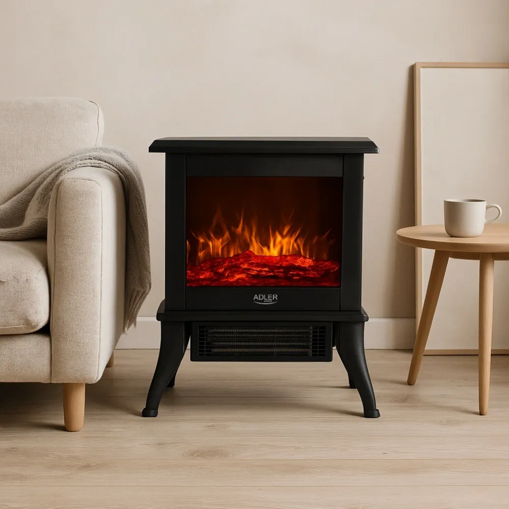 Pejs Elektrisk med 3D flammeeffekt – kompakt og stilfuld varmeovn