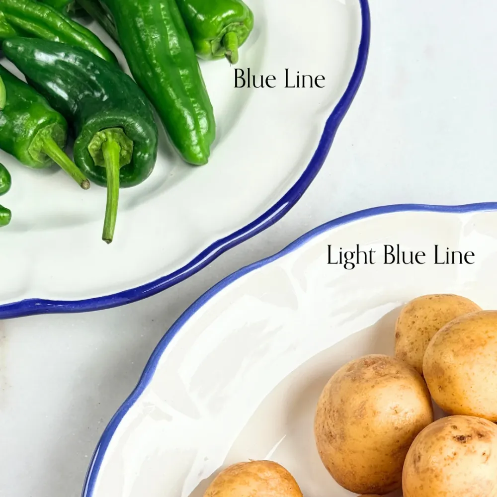 Dinner Plate Blue Line