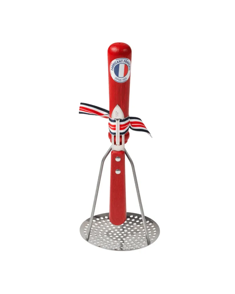 French Potato Masher and Peeler Red