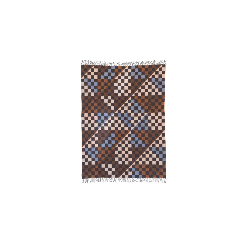 Dana Arbib - Patch - blanket - Saffron/blue/white