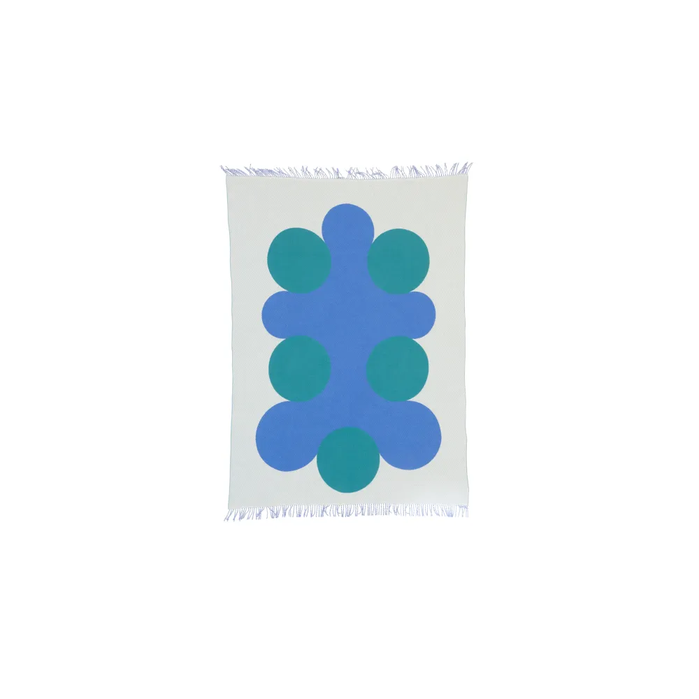 Olimpia Zagnoli - Teenagers from Mars - blanket - White/blue/leaf