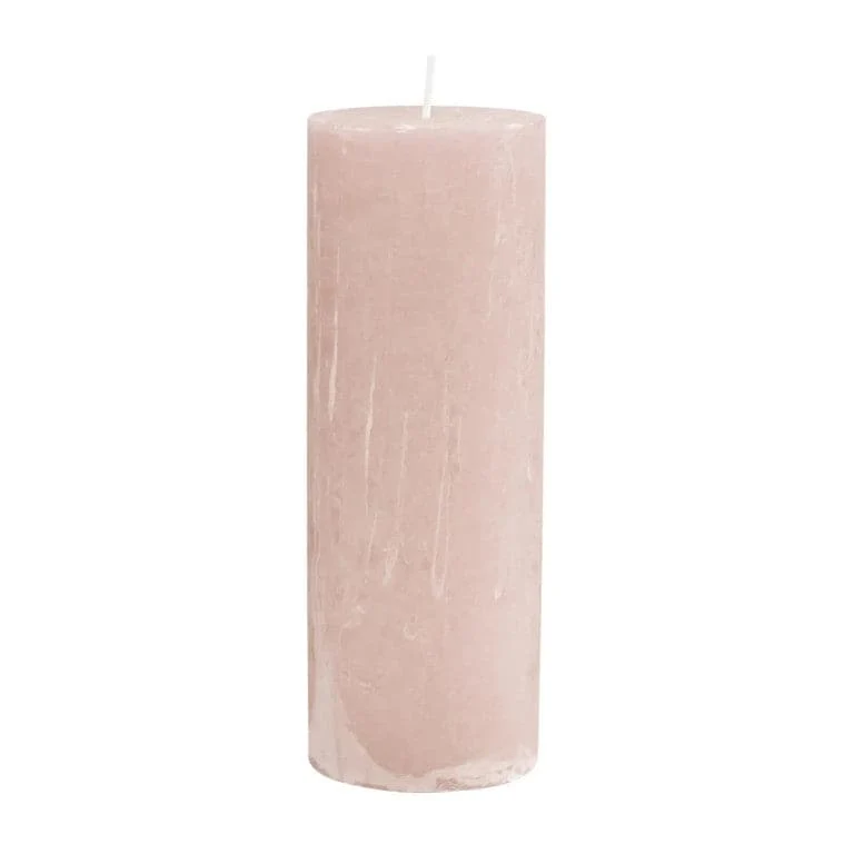 H&S - Bloklys 17 Cm. - Pudderrosa