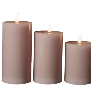 Conzept - Bloklys 3 Stk. Ø7,5 Cm. - Rosa
