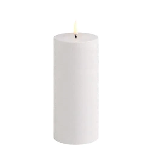 Uyuni - Bloklys 3D Flamme 7,8 x 17,8 Cm. - Nordic White Udendørs