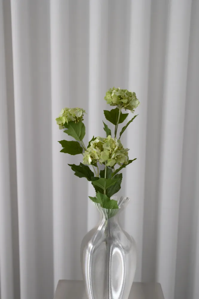 BLOOM OBJECTS kunstig Hortensia Trio blomst - Naturgrøn