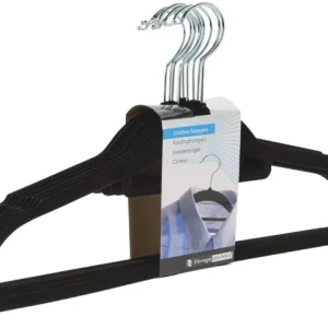 Storage Solutions - Bøjle Velour 10 Stk. - Sort