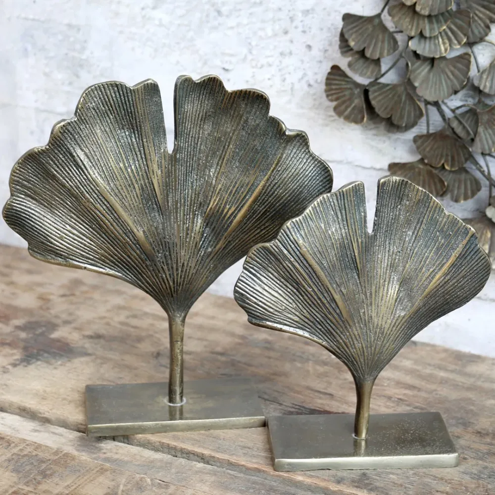 Chic Antique - Blad Dekor på Fod - Stor