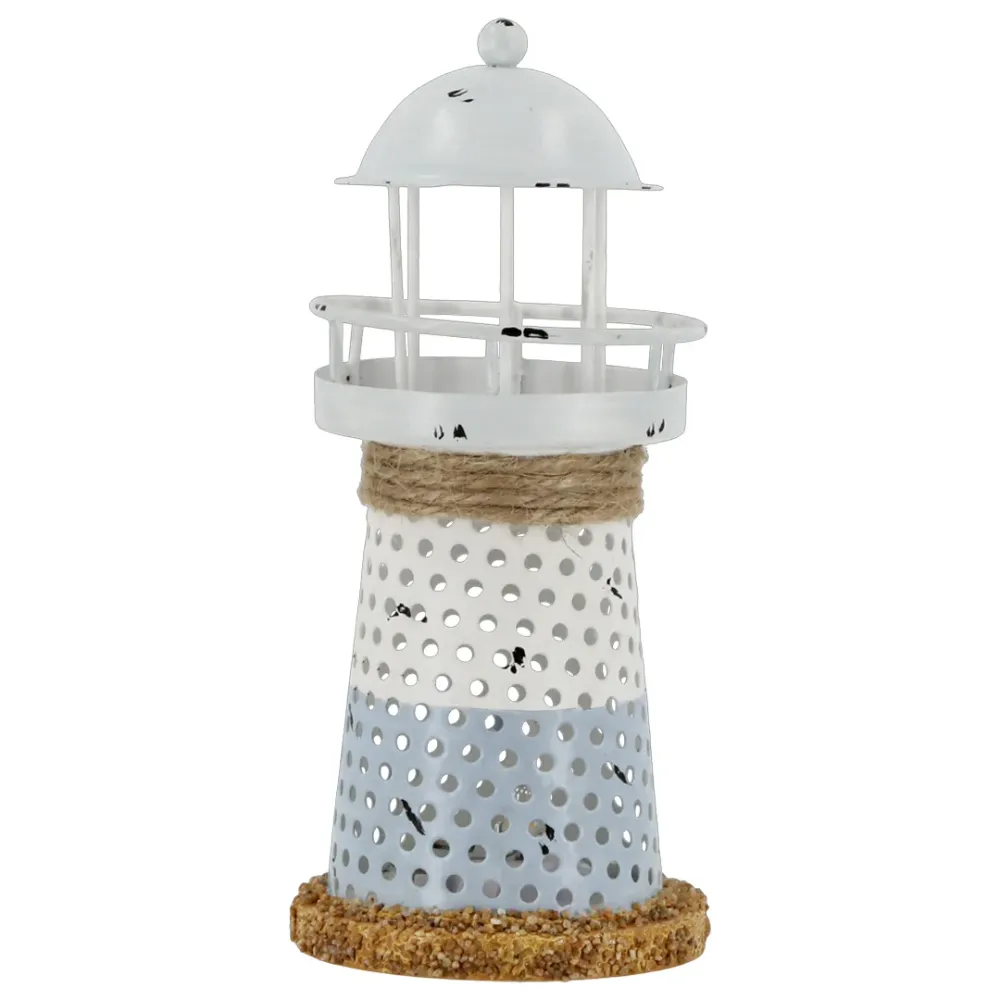 Chic Antique - Fyrtårn med LED og Timer H15/Ø6,5 cm i Ocean