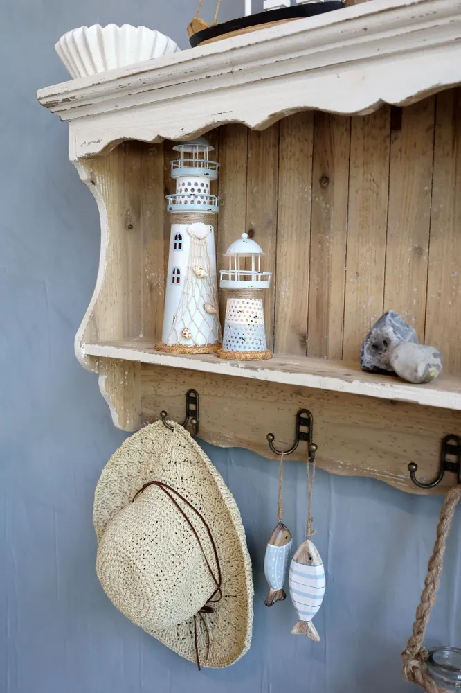 Chic Antique - Fyrtårn med LED og Timer H15/Ø6,5 cm i Ocean