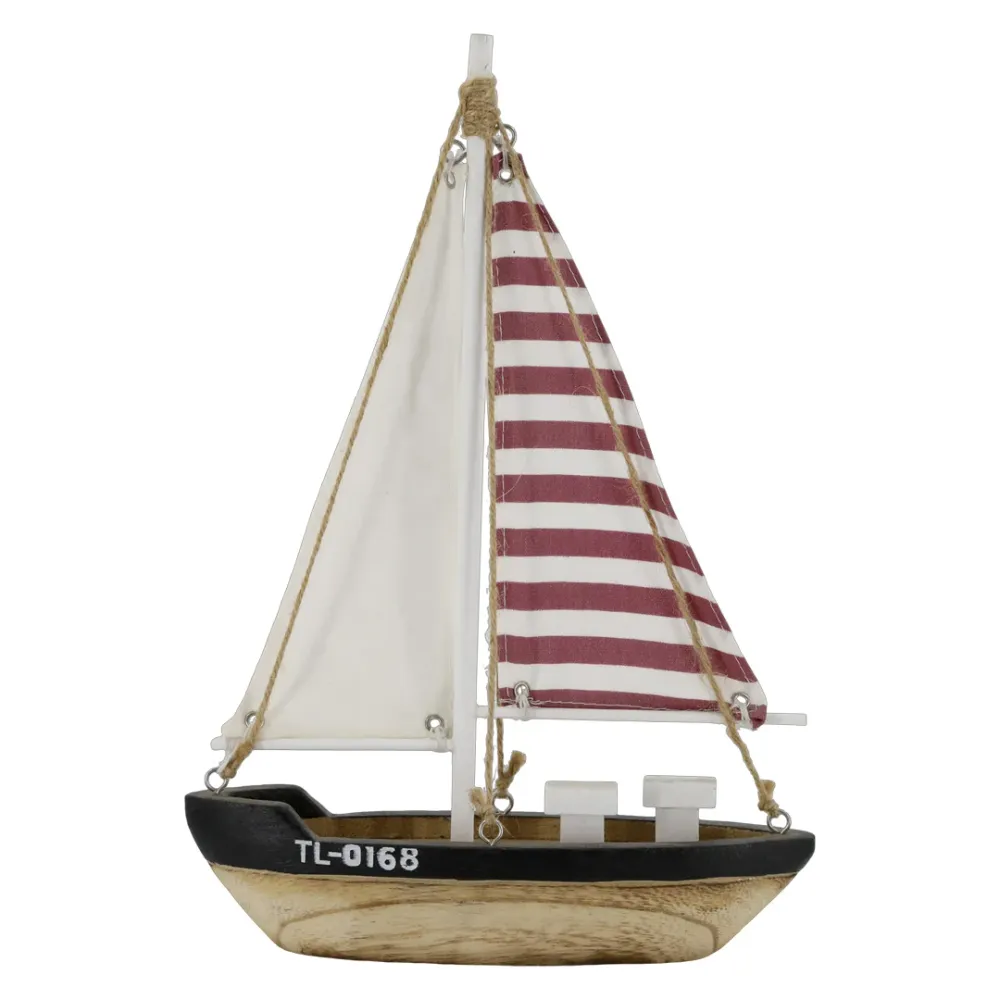 Chic Antique - Sejlbåd Dekoration H32/L22/B6 cm i Cherry