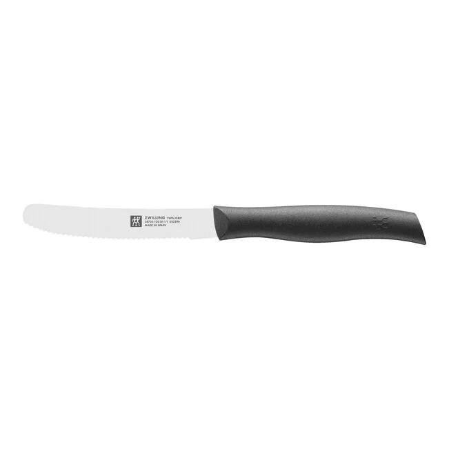 Zwilling - Twin Grip tomatkniv 12 cm charcoal bølgeskær