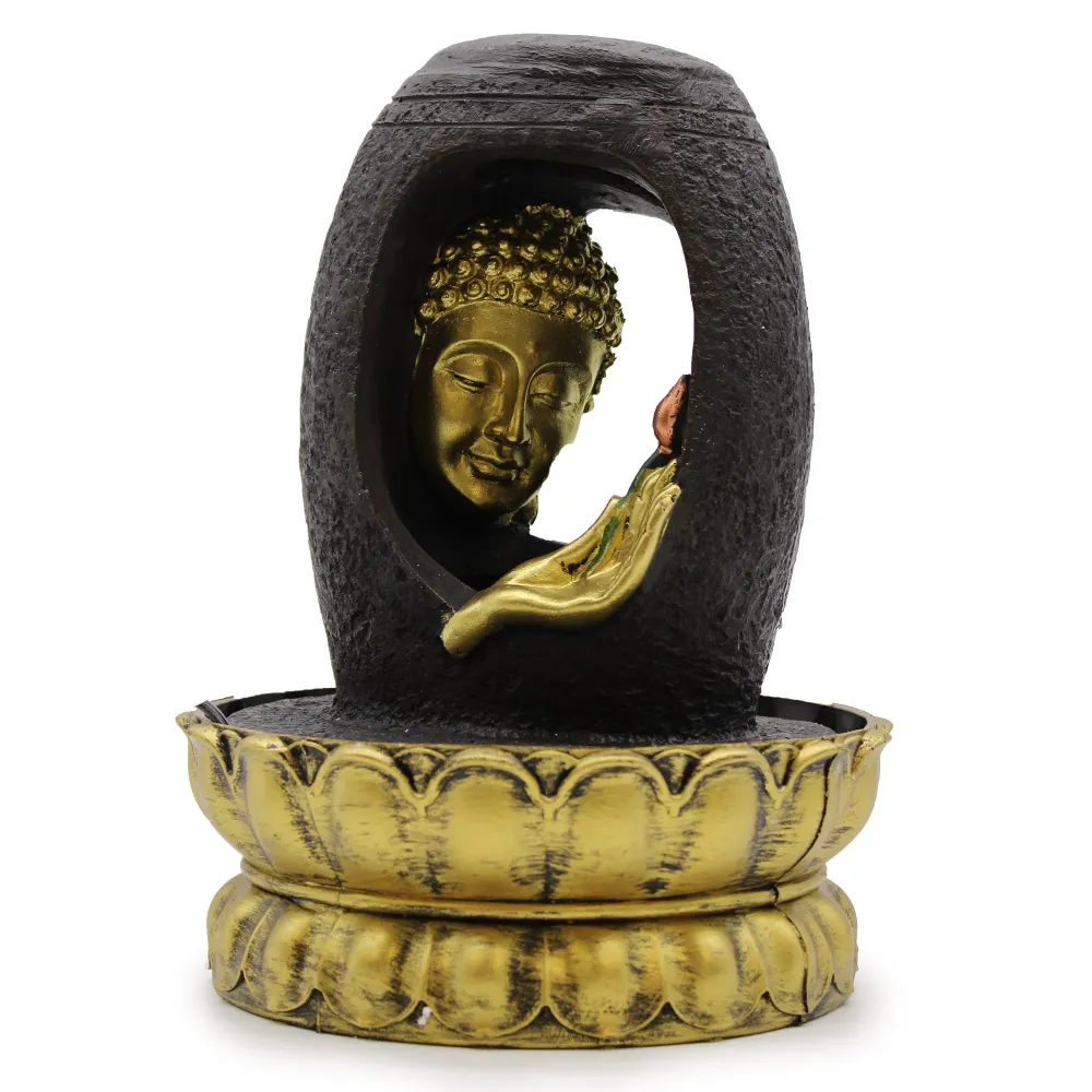 Bordfontæne 30cm Gylden Buddha Vitarka Mudra