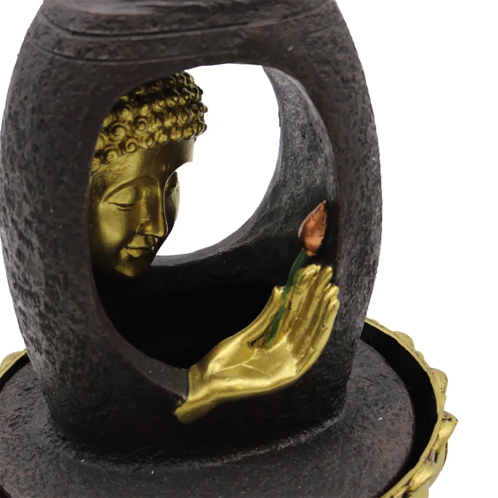 Bordfontæne 30cm Gylden Buddha Vitarka Mudra