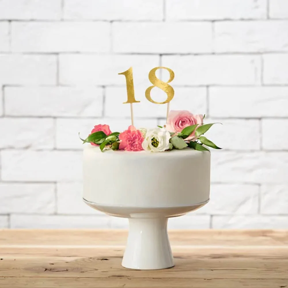 Guld bordnumre - 25 cm
