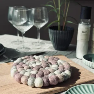 Bordskåner DOTS - Lyng uld mix
