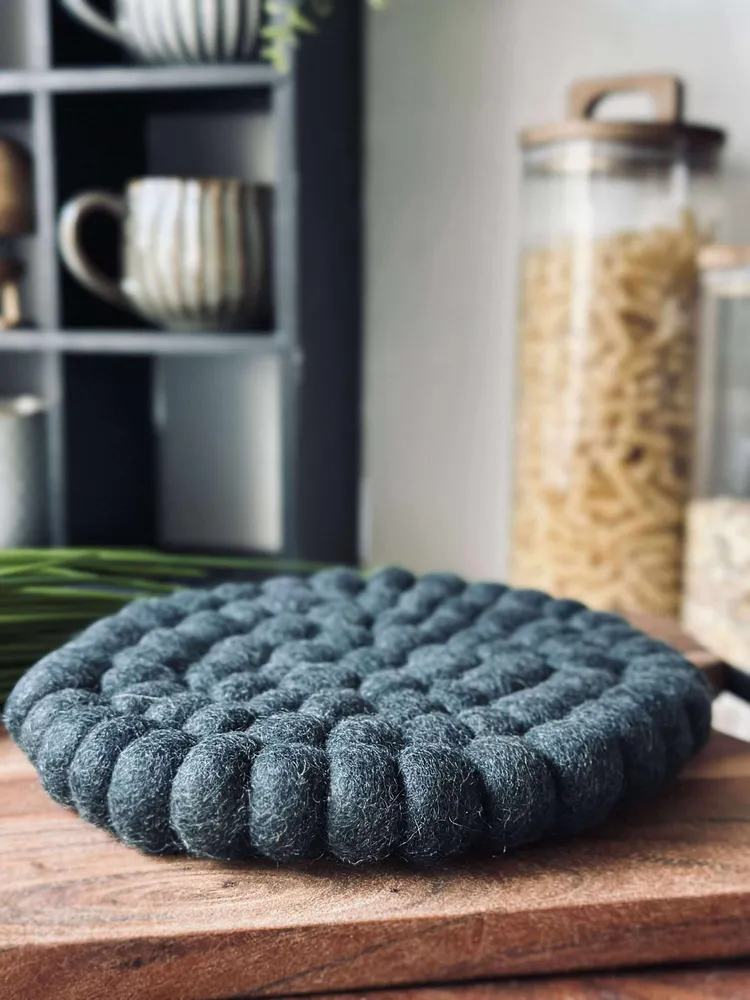 Bordskåner DOTS - Navy uld