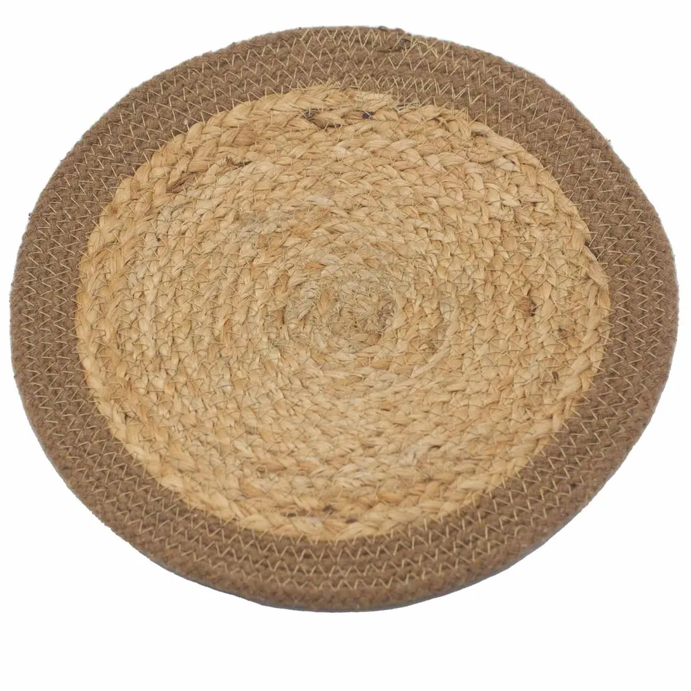 Jute bomuld bordskåner 30cm naturlig kant