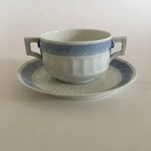 Royal Copenhagen Blå Vifte Bouillonkop med Underkop No. 11565. 35 cl