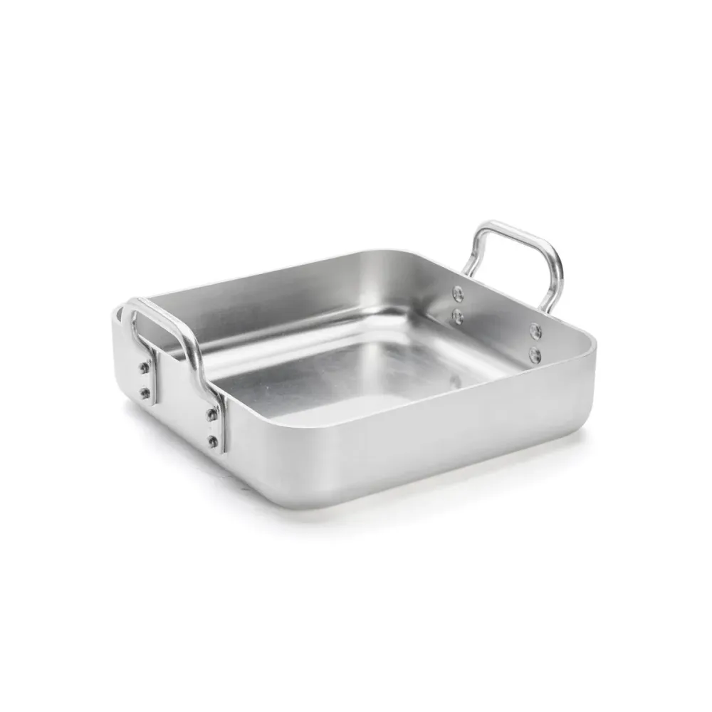 De Buyer - Bradepande, 2 Håndtag - Tyk Aluminium 30 x 30 x 6,5 cm