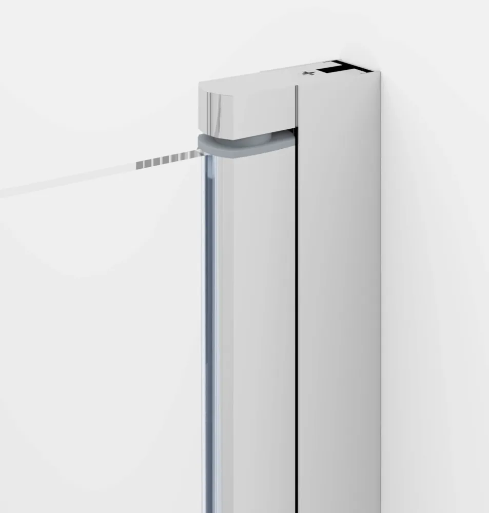 Sandefjord bruseafskærmning, firkantet, krom profil, klart glas BATH DELUXE - EXCLUSIVE
