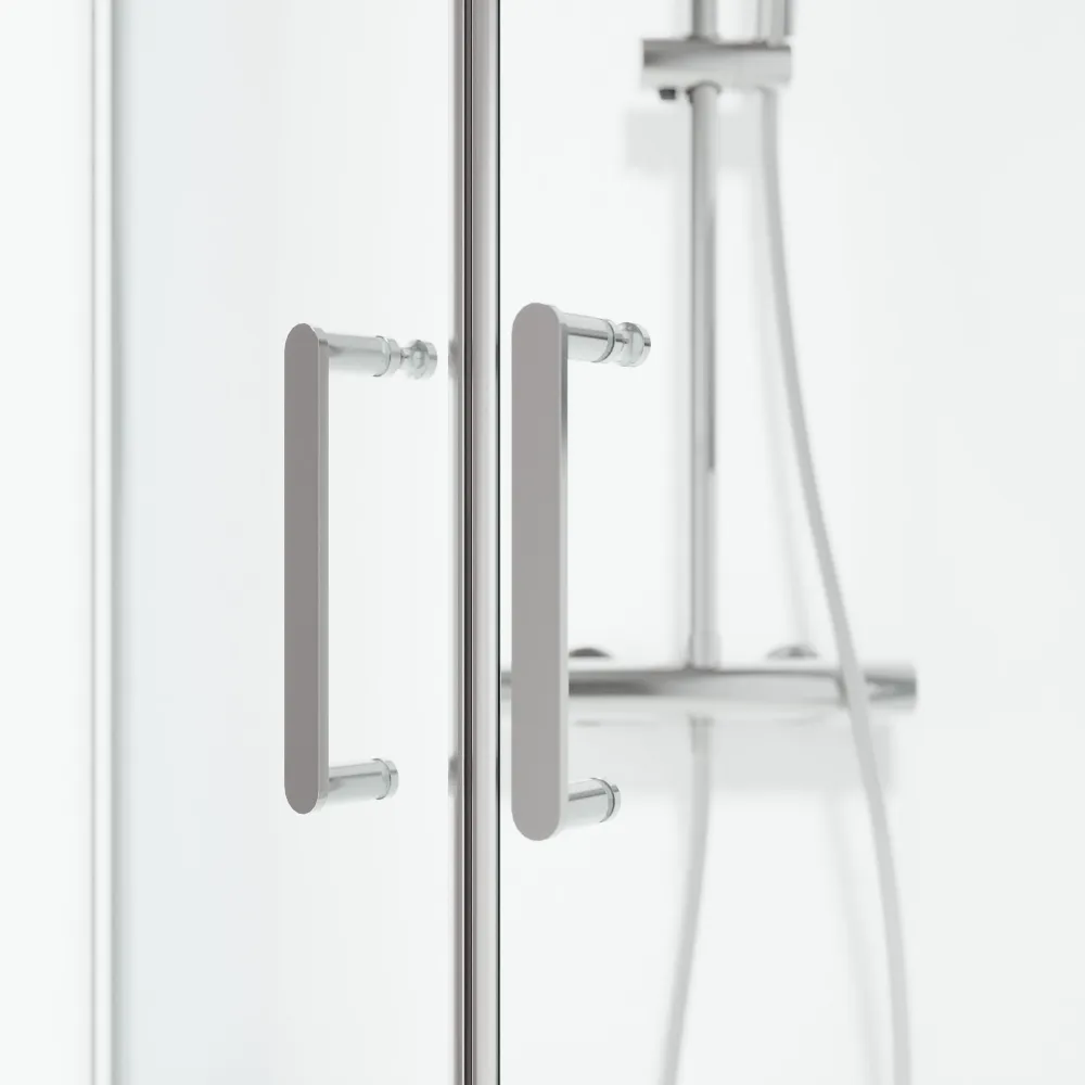Sandefjord bruseafskærmning, rund, krom profil, klart glas BATH DELUXE - EXCLUSIVE