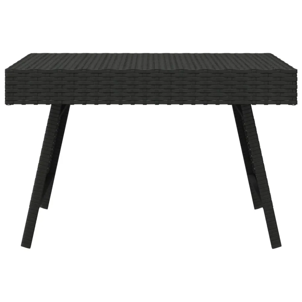 Foldbart Sidebord 60X40X38 Cm Polyrattan Sort