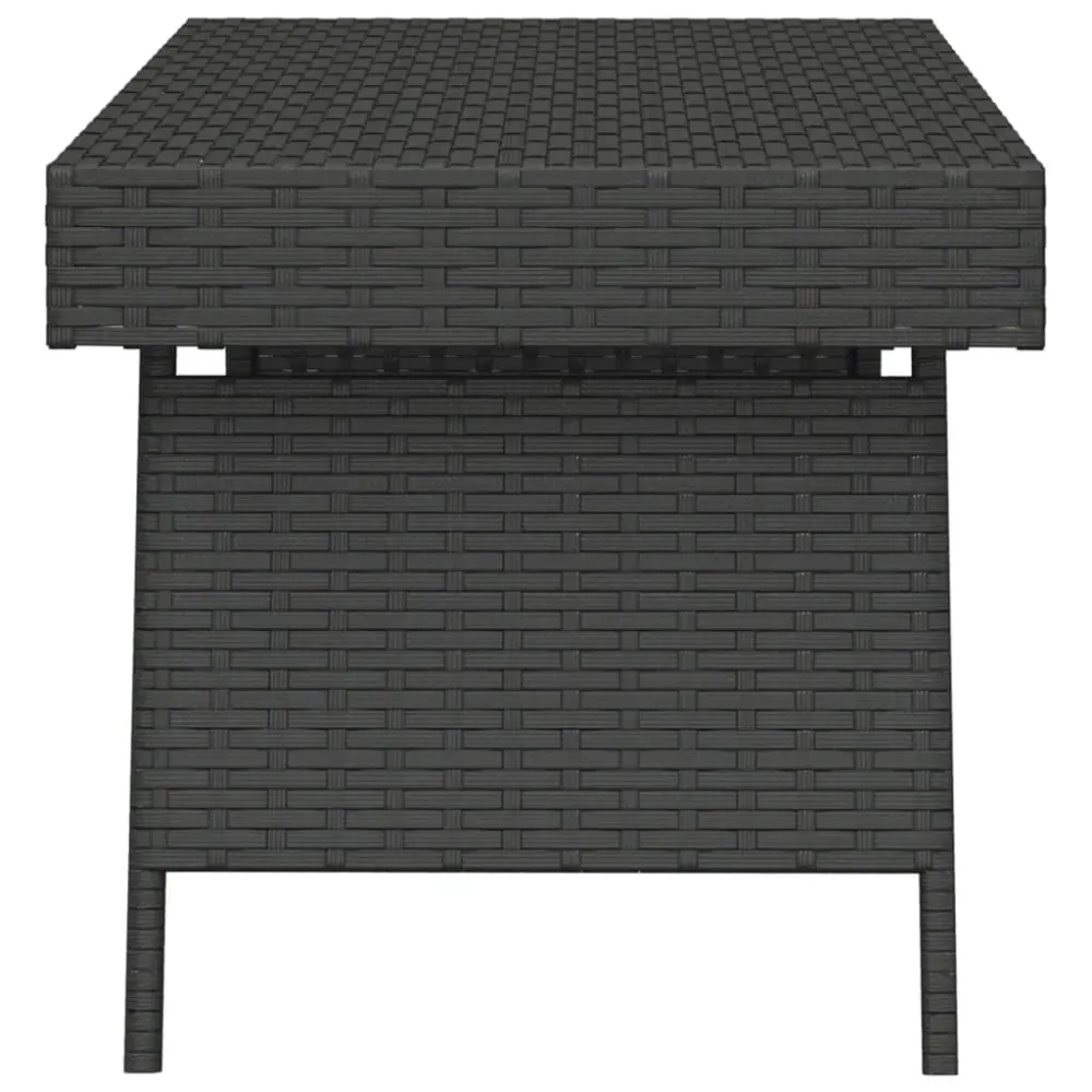 Foldbart Sidebord 60X40X38 Cm Polyrattan Sort