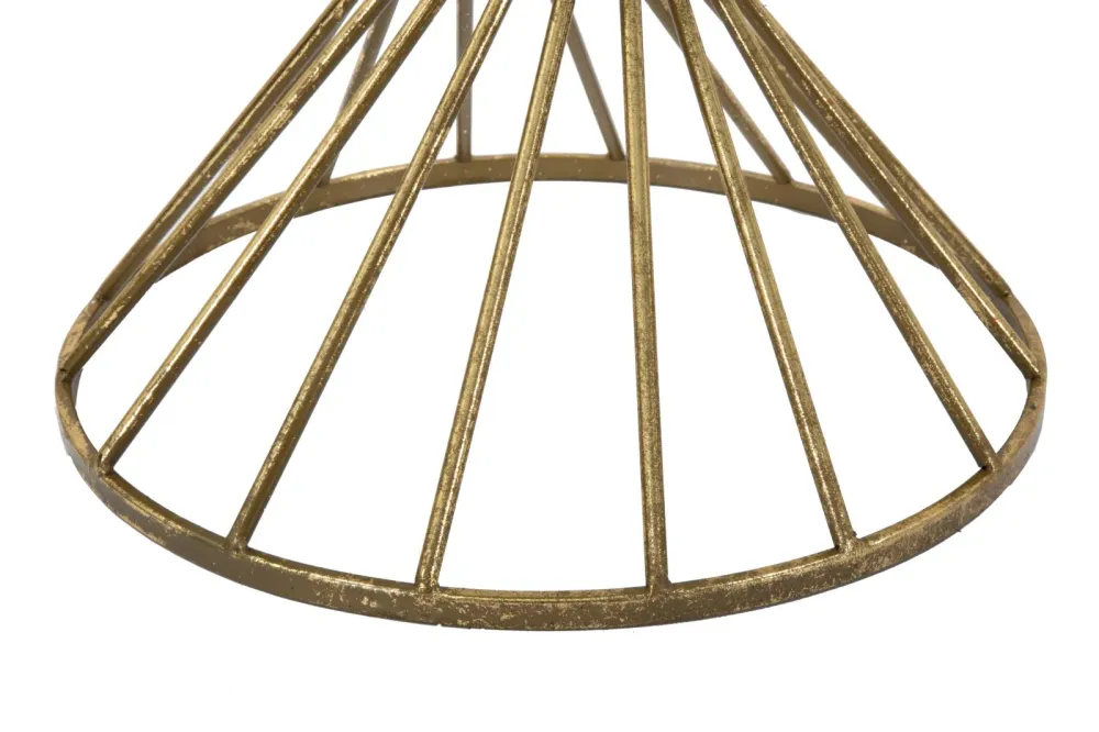Glam bord i guldfarve, jern, mdf og glas – 42x50 cm