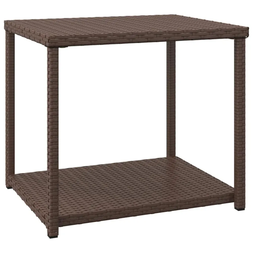 Sidebord 55X45X49 Cm Polyrattan Brun