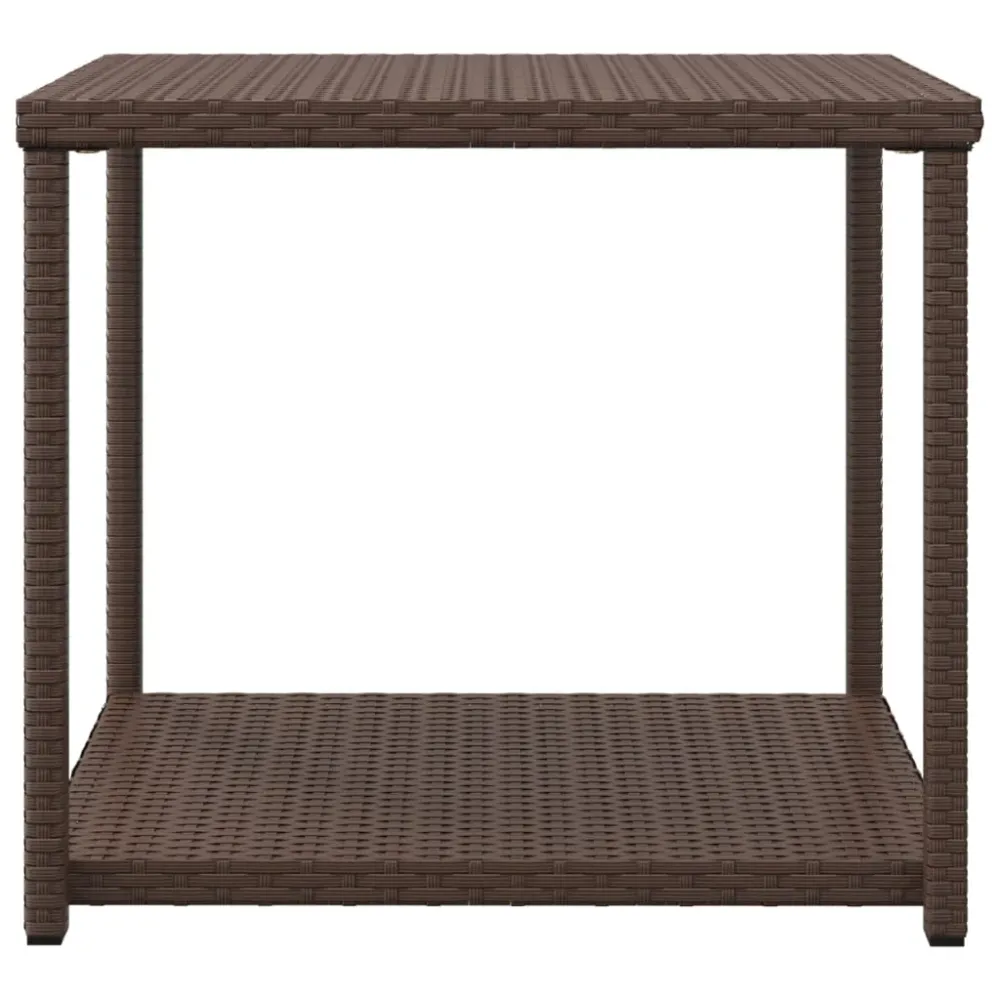 Sidebord 55X45X49 Cm Polyrattan Brun