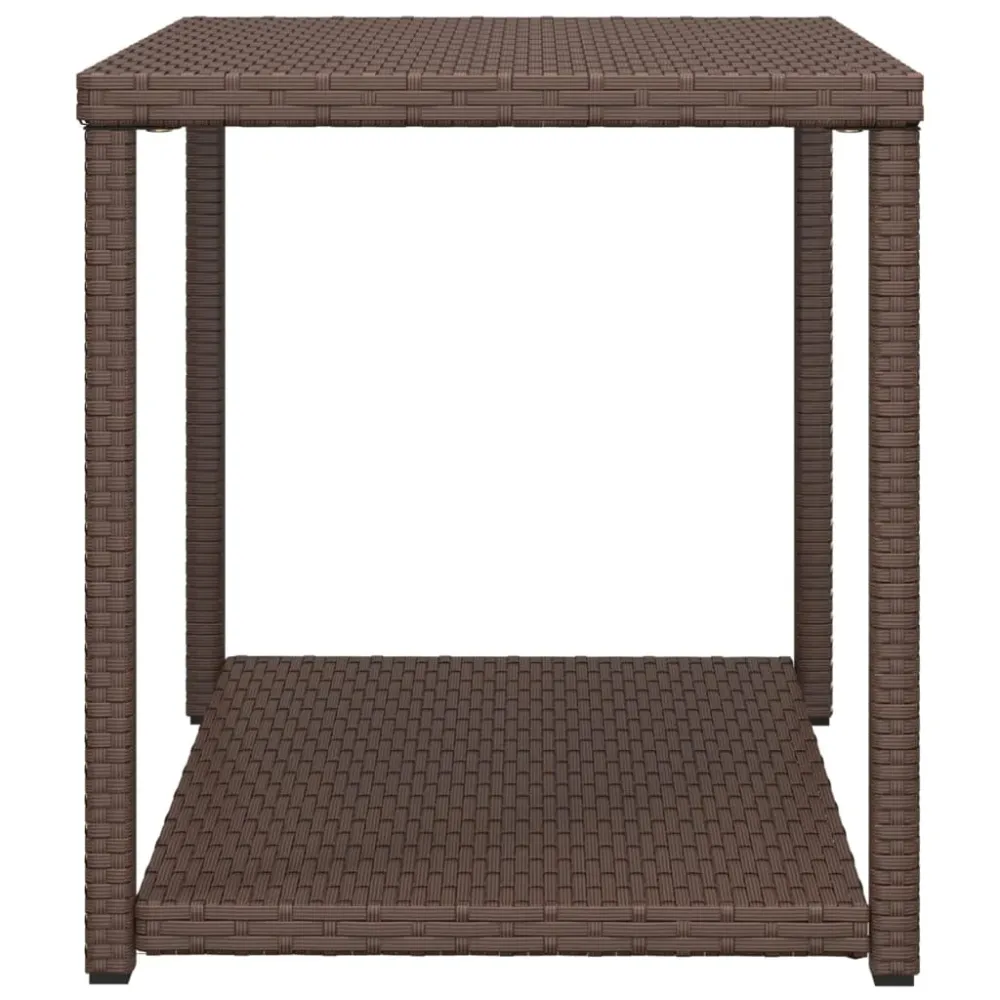 Sidebord 55X45X49 Cm Polyrattan Brun