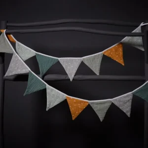 Bunting mælkebøtter på gul og grå