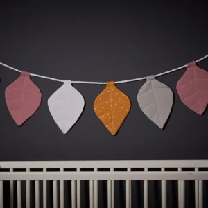 Vimpelkæde muslin sennep grå pink