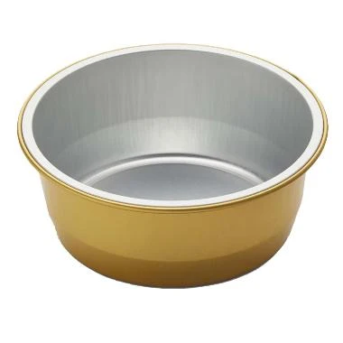 Alubakke 290 ml Ø111x43 mm Rund Guld,115 stk/pk