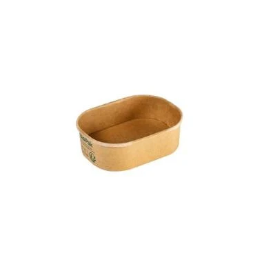 Bakke 1-rum Rektangulær 150ml L10.8xB8xH3.3cm Pap FSC Brun,50 stk/pk