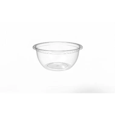Bæger DeliGreen Rund 375ml Ø129xH57mm RPET Transparent,12 ps x 42 stk/krt