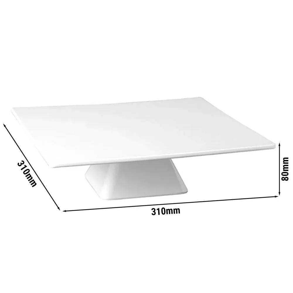 Serverings- og kagetallerken - CASUAL - melamin - 310x310mm - firkantet - højde: 80mm