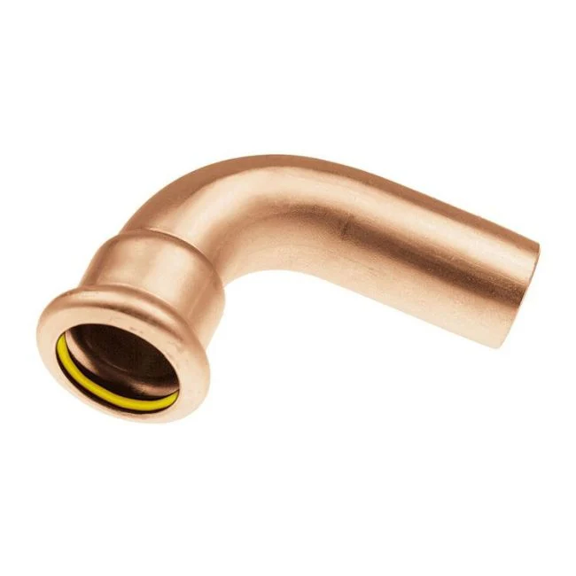 KAN-therm kobberbøjning enkeltmuffe 90° Press Gas 15 mm