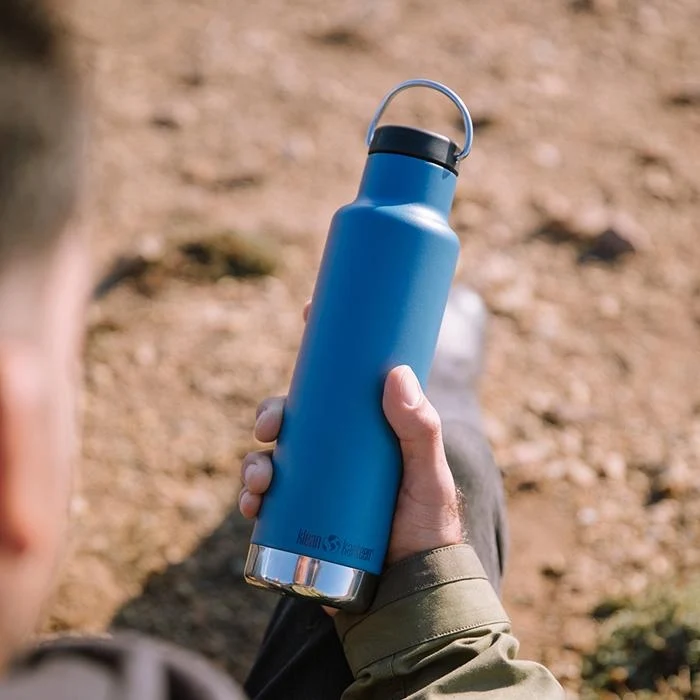 Klean Kanteen - skruelåg med hank i stål - midnight