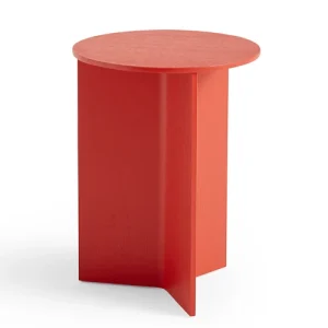 HAY Slit Table - Wood - High - Candy Ruby