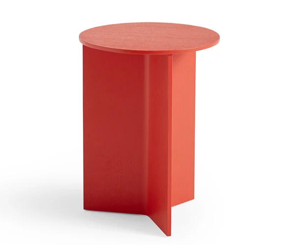 HAY Slit Table - Wood - High - Candy Ruby